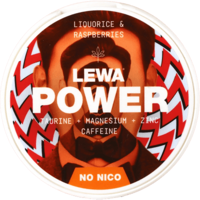 LEWA POWER Liquorice & Raspberries Nikotinfritt Snus