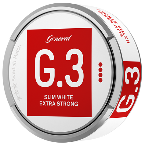 General G.3 Extra Strong Slim White Portionssnus