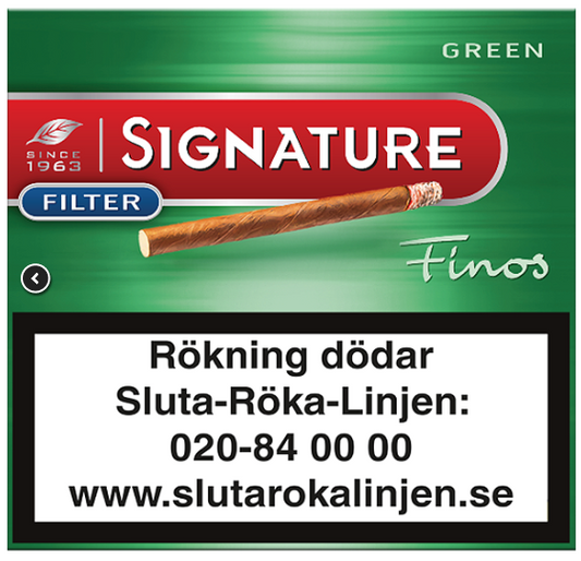 SIGNATURE FINOS GREEN FILTER CIGARILLER
