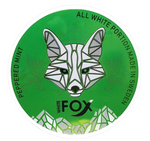 White Fox Peppered Mint Slim All White Portion