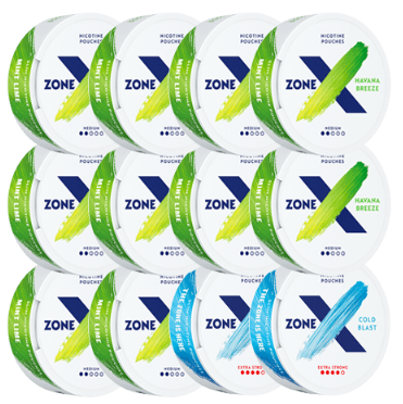ZONE X Mixpack 10 st Havanna Breeze & 2 st Cold Blast